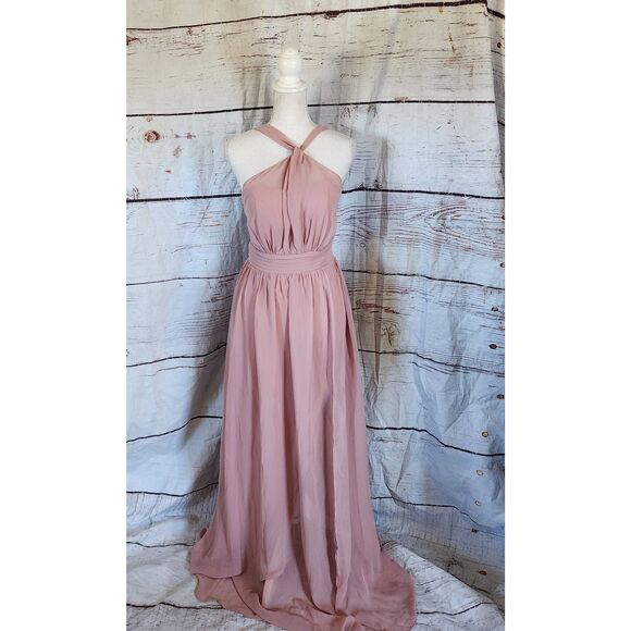 Birdy Grey Kiko Chiffon Dusty Rose Dress Size Small NWT - Picture 3 of 7